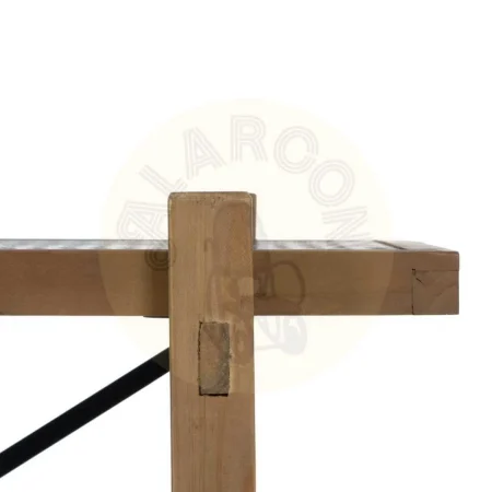 Estantería en DM y madera de abeto con estructura de hierro acabado negro y natural 107x40x80cm - Ixia - 610072IX - foto-secundaria-4