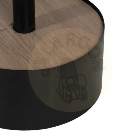 Mesa de centro negro y natural en DM y metal 65x65x37.50cm - Ixia - 610155IX - foto-secundaria-5