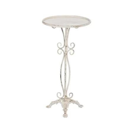 Set de 2 mesitas crema en metal 40x40x77cm - Ixia - 610177IX - foto-blanco