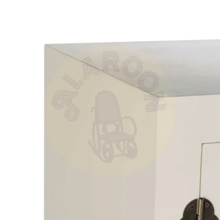 Armario blanco en DM con patas de abeto colección Oriente 100x45x160cm - Ixia - 610183IX - foto-secundaria-2
