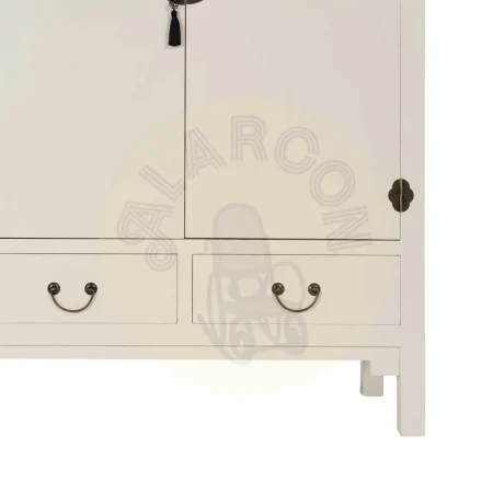 Armario blanco en DM con patas de abeto colección Oriente 100x45x160cm - Ixia - 610183IX - foto-secundaria-3