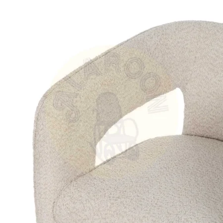 Silla tapizada en tejido beige con estructura de madera y hierro 69x66x73cm - Ixia - 610223IX - foto-secundaria-3