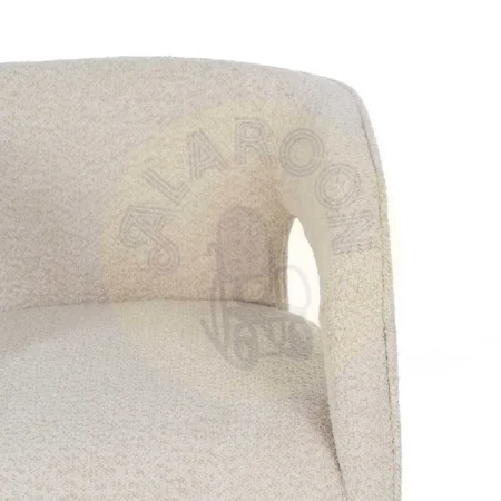 Silla tapizada en tejido beige con estructura de madera y hierro 69x66x73cm - Ixia - 610223IX - foto-secundaria-4