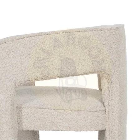 Silla tapizada en tejido beige con estructura de madera y hierro 69x66x73cm - Ixia - 610223IX - foto-secundaria-6