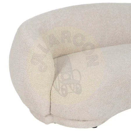 Sofá beige tapizado en tejido para salón con estructura de madera contrachapada 191x93x75cm - Ixia - 610229IX - foto-secundaria-3