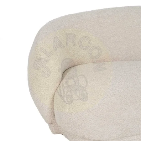 Sofá beige tapizado en tejido para salón con estructura de madera contrachapada 191x93x75cm - Ixia - 610229IX - foto-secundaria-4