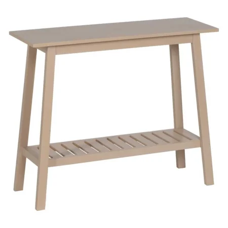 Consola crema con cajones en DM y estructura de madera de pino 90x32x75cm - Ixia - 610408IX - foto-blanco