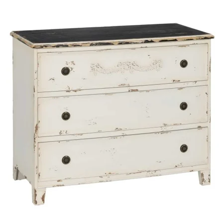 Cómoda blanco rozado en madera de abeto y DM 105x50x87.50cm - Ixia - 610578IX - foto-blanco