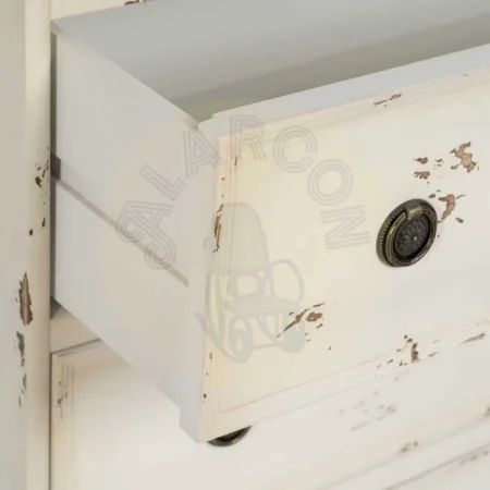 Cómoda blanco rozado en madera de abeto y DM 105x50x87.50cm - Ixia - 610578IX - foto-secundaria-5