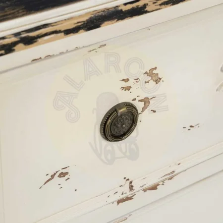Cómoda blanco rozado en madera de abeto y DM 105x50x87.50cm - Ixia - 610578IX - foto-secundaria-6