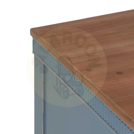 Cómoda azul en madera de abeto y DM 4 cajones 115x45x90cm - Ixia - 610590IX - foto-secundaria-2