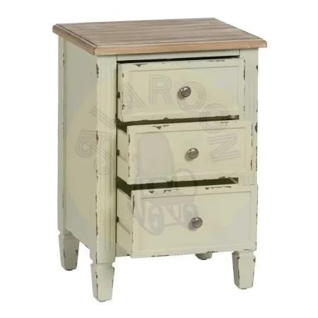 Mesita beige en madera de abeto y DM con cajón 45x35x65cm - Ixia - 610592IX - foto-secundaria-1