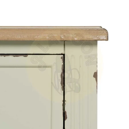 Mesita beige en madera de abeto y DM con cajón 45x35x65cm - Ixia - 610592IX - foto-secundaria-3