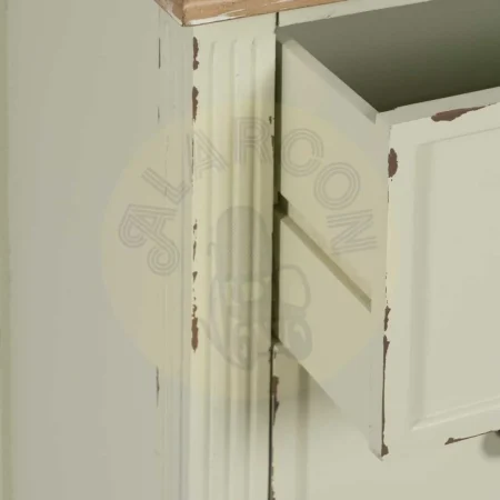 Cómoda beige en madera de abeto y DM con patas de 13cm 90x42x85cm - Ixia - 610593IX - foto-secundaria-5
