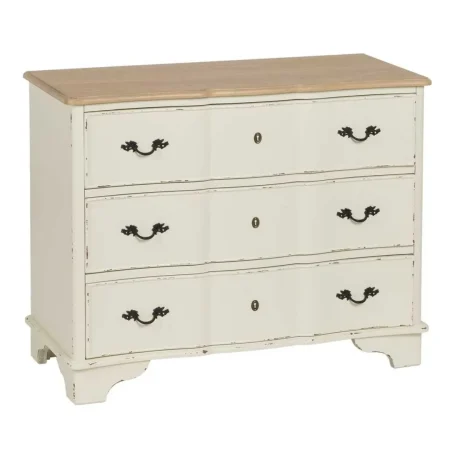 Cómoda natural crema en madera de abeto y DM 100x45x80cm - Ixia - 610595IX - foto-blanco