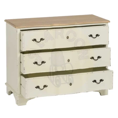 Cómoda natural crema en madera de abeto y DM 100x45x80cm - Ixia - 610595IX - foto-secundaria-1