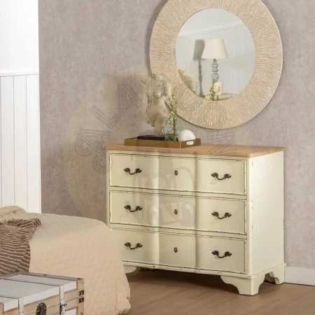 Cómoda natural crema en madera de abeto y DM 100x45x80cm - Ixia - 610595IX - foto-secundaria-11