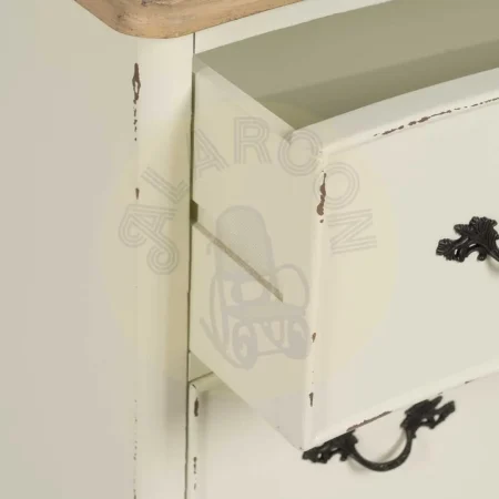 Cómoda natural crema en madera de abeto y DM 100x45x80cm - Ixia - 610595IX - foto-secundaria-5