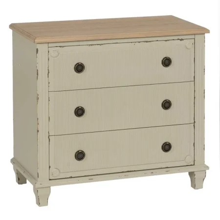 Cómoda crema en madera de abeto y DM 80x38x73cm - Ixia - 610597IX - foto-blanco