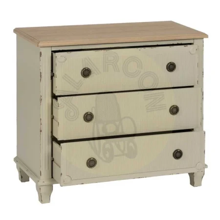 Cómoda crema en madera de abeto y DM 80x38x73cm - Ixia - 610597IX - foto-secundaria-1