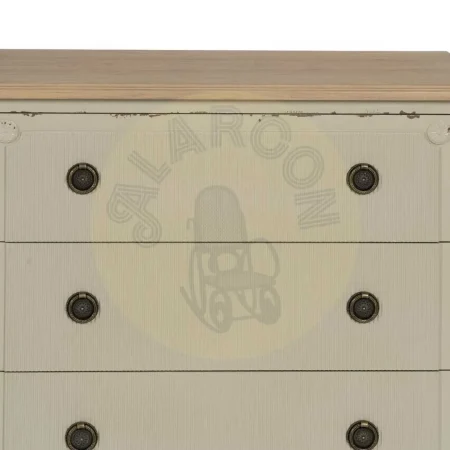 Cómoda crema en madera de abeto y DM 80x38x73cm - Ixia - 610597IX - foto-secundaria-4