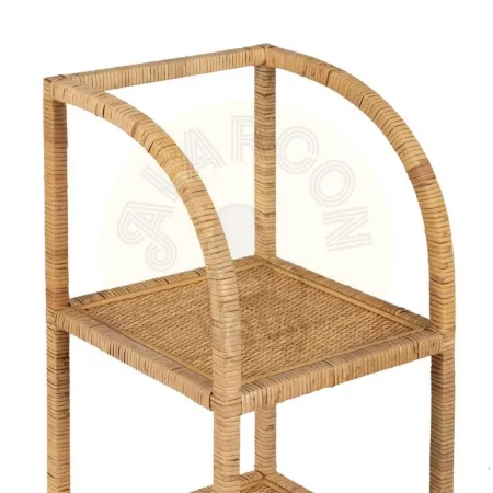 Set de 3 estanterías en ratán natural para salón 30x30x109cm - Ixia - 610673IX - foto-secundaria-1