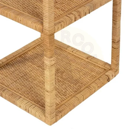 Set de 3 estanterías en ratán natural para salón 30x30x109cm - Ixia - 610673IX - foto-secundaria-3