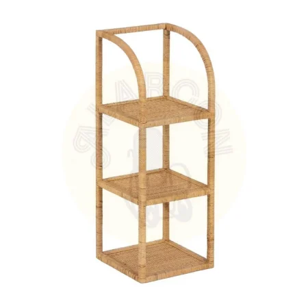 Set de 3 estanterías en ratán natural para salón 30x30x109cm - Ixia - 610673IX - foto-secundaria-7
