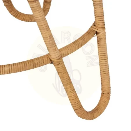 Set de 2 mesas auxiliares de ratán natural para salón 60x60x39cm - Ixia - 610674IX - foto-secundaria-3
