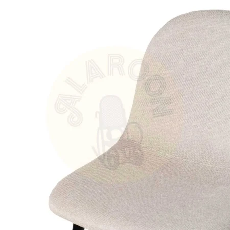 Taburete crema en tejido y metal altura asiento 63cm 46x48x96cm - Ixia - 611021IX - foto-secundaria-4