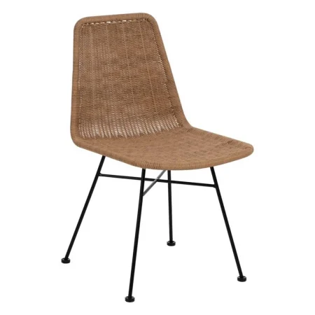 Silla natural en polietileno y acero no apilable para exterior 47x59x84cm - Ixia - 611270IX - foto-blanco