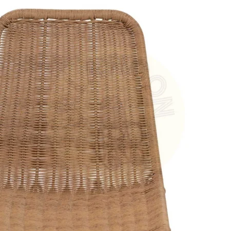 Silla natural en polietileno y acero no apilable para exterior 47x59x84cm - Ixia - 611270IX - foto-secundaria-3