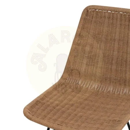 Silla natural en polietileno y acero no apilable para exterior 47x59x84cm - Ixia - 611270IX - foto-secundaria-4