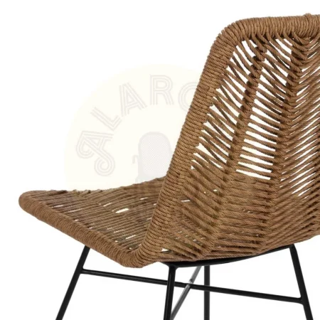 Silla natural en polietileno y acero para salón no apilable 47x57x85.50cm - Ixia - 611271IX - foto-secundaria-7