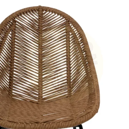 Silla natural de polietileno y acero para salón y exterior 53.50x61x85cm - Ixia - 611272IX - foto-secundaria-3