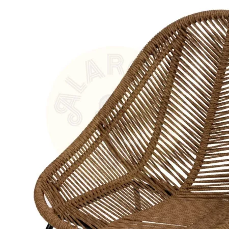 Silla natural de polietileno y acero para salón y exterior 53.50x61x85cm - Ixia - 611272IX - foto-secundaria-4