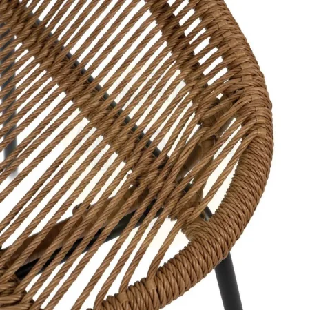 Silla natural de polietileno y acero para salón y exterior 53.50x61x85cm - Ixia - 611272IX - foto-secundaria-6