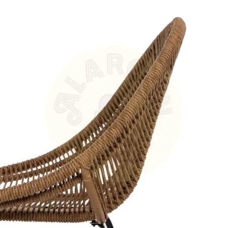 Silla natural de polietileno y acero para salón y exterior 53.50x61x85cm - Ixia - 611272IX - foto-secundaria-7