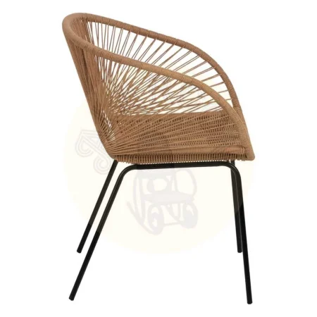 Silla natural de polietileno y acero para salón 57x58x81cm - Ixia - 611273IX - foto-secundaria-1