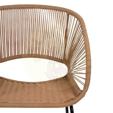 Silla natural de polietileno y acero para salón 57x58x81cm - Ixia - 611273IX - foto-secundaria-3