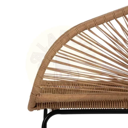 Silla natural de polietileno y acero para salón 57x58x81cm - Ixia - 611273IX - foto-secundaria-5