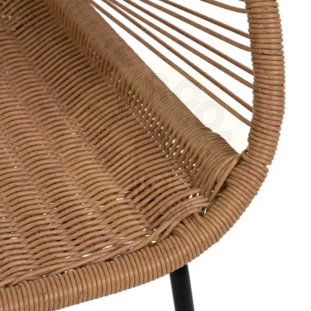 Silla natural de polietileno y acero para salón 57x58x81cm - Ixia - 611273IX - foto-secundaria-7