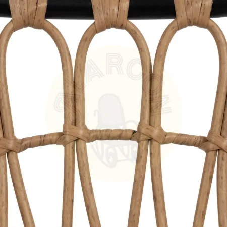 Taburete alto para exterior en polietileno y acero color natural y negro apilable 60x61x117cm - Ixia - 611275IX - foto-secundaria-7