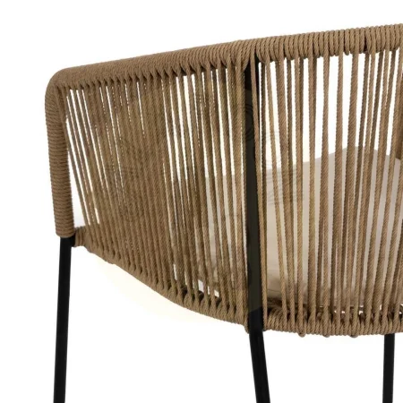Silla natural para salón en polietileno y acero apta para exterior 55x54x79cm - Ixia - 611276IX - foto-secundaria-9
