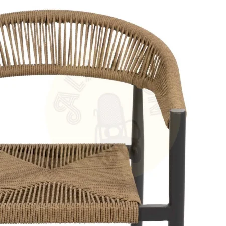 Silla apilable en polietileno y aluminio apta para exterior y salón 57.50x56x74cm - Ixia - 611277IX - foto-secundaria-3