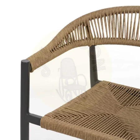 Silla apilable en polietileno y aluminio apta para exterior y salón 57.50x56x74cm - Ixia - 611277IX - foto-secundaria-4