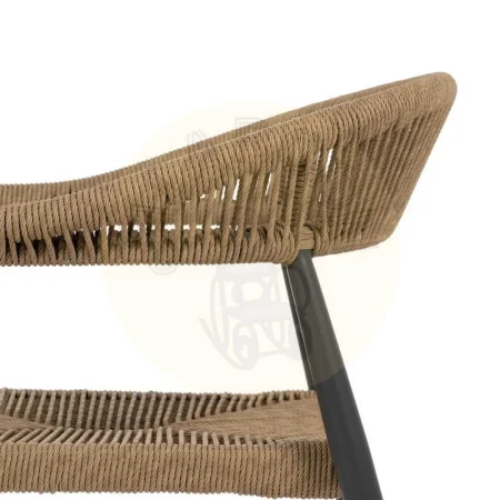 Silla apilable en polietileno y aluminio apta para exterior y salón 57.50x56x74cm - Ixia - 611277IX - foto-secundaria-5