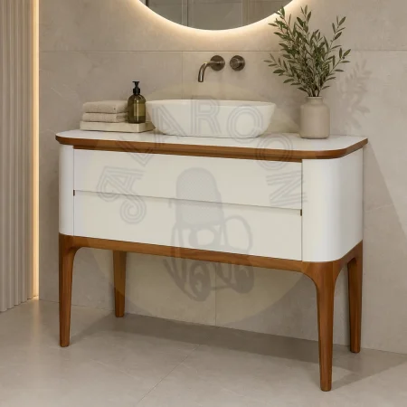 Mueble de baño vanity combinado 2 cajones en madera de caoba maciza hecho a mano 45x110x988.62cm - Moycor - 6113001MYC - foto-secundaria-6
