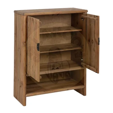 Armario natural de madera de pino reciclada con puertas y hueco 100x45x130cm - Ixia - 611312IX - foto-secundaria-1