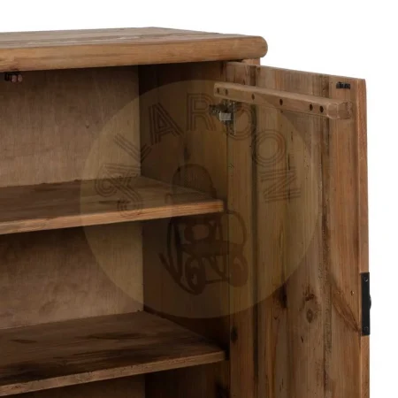 Armario natural de madera de pino reciclada con puertas y hueco 100x45x130cm - Ixia - 611312IX - foto-secundaria-3